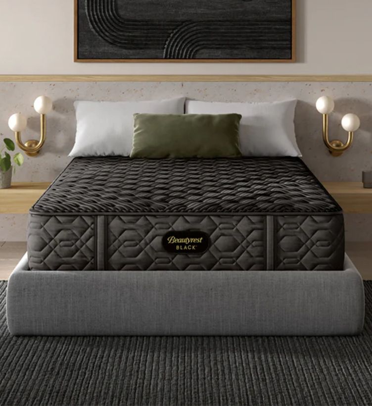 Beautyrest Black mattress in a bedroom